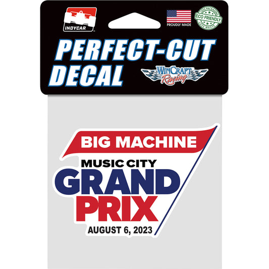 2023 Big Machine Music City Grand Prix Decal in red, white and blue - front view