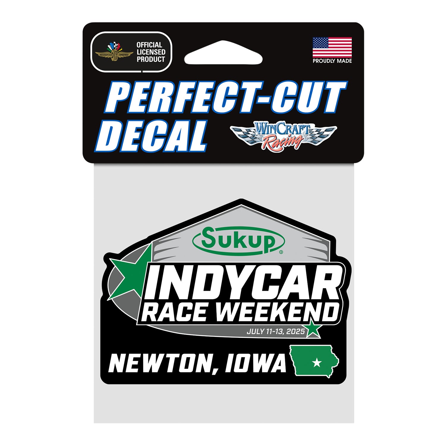 2025 INDYCAR Iowa Sukup Perfect Cut Decal 4x4 - Front View