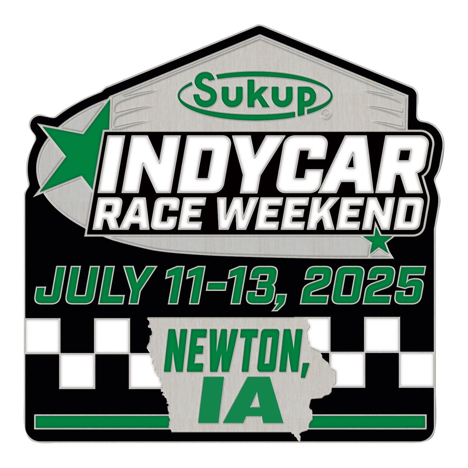 2025 INDYCAR Iowa Sukup Hatpin - Front View