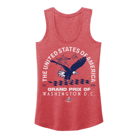 2026 Freedom 250 Grand Prix Ladies Tank in pink - front view