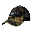 2023 Big Machine Music City Grand Prix Camo Frayed Hat in black and green camo, front view