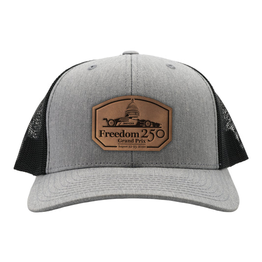 2026 Freedom 250 Grand Prix Grey Range Leather Hat