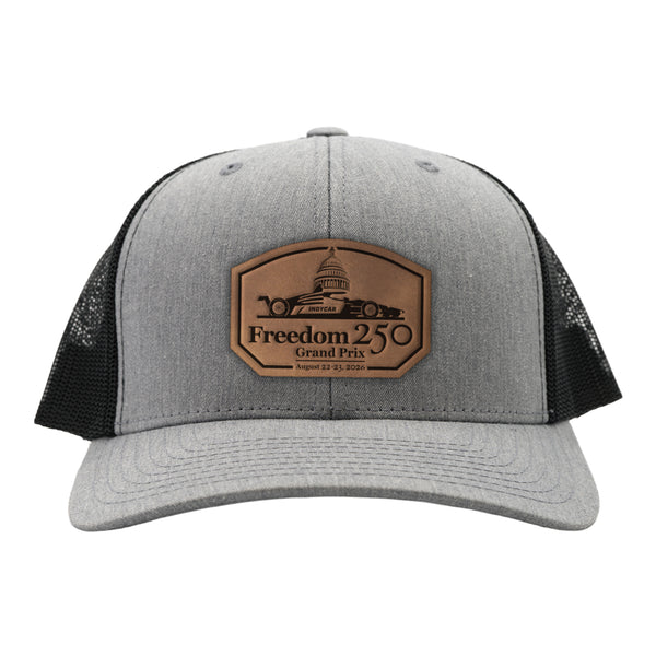 2026 Freedom 250 Grand Prix Grey Range Leather Hat