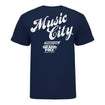 2023 Big Machine Music City Grand Prix Pocket T-shirt in navy, back view