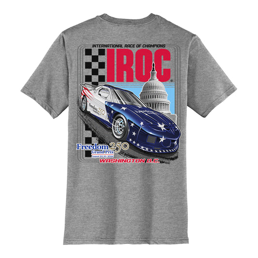 2026 IROC Freedom 250 Grand Prix T-Shirt in Grey - Back View