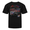 2023 Youth Big Machine Music City Grand Prix Ghost Car Stadium T-shirt in black, back view