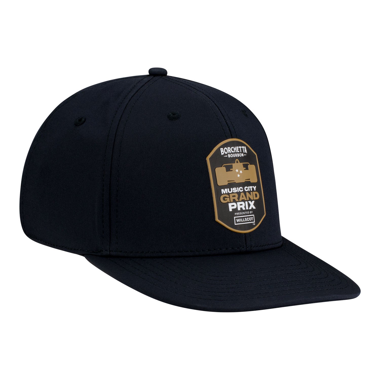 2025 Music City Grand Prix Nashville TPU Logo Hat in In Black - Font Right View