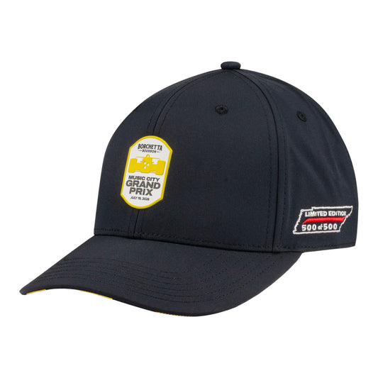 2026 Borchetta Bourbon Music City Grand Prix Numbered Hat in Black - Front left view