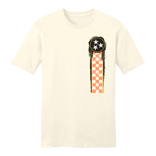 2025 Borchetta Bourbon Music City Grand Prix Show Print T-Shirt in White - Front View