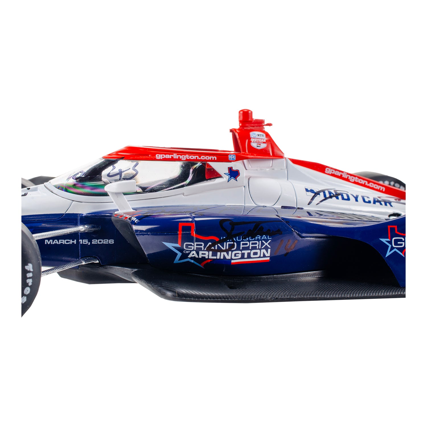 Java House Grand Prix of Arlington Autographed 1:18 Diecast - Side View