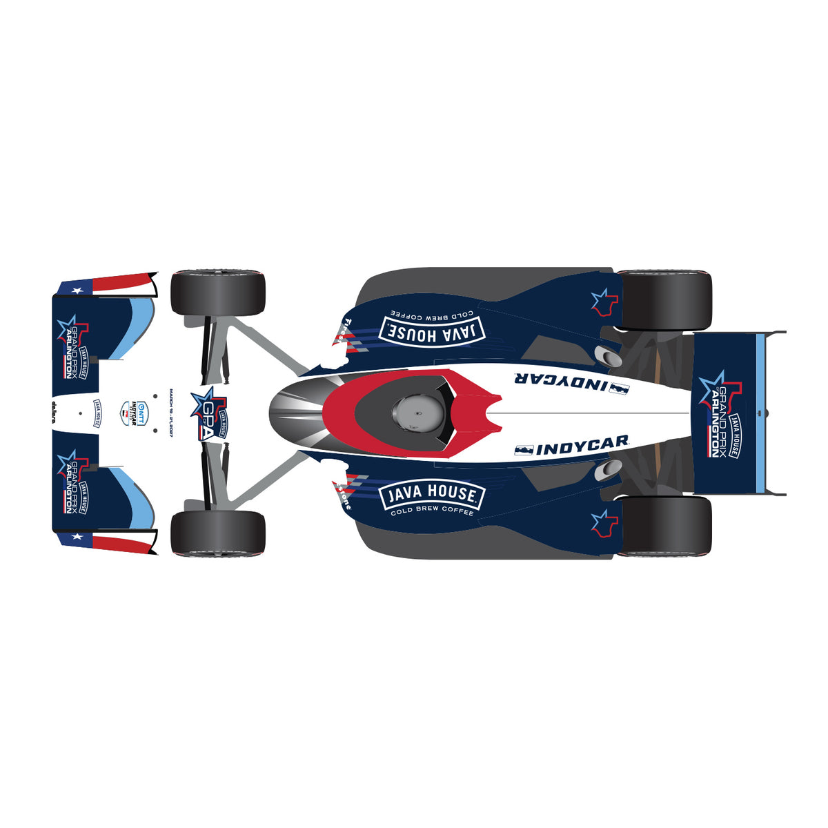 2027 Java House Grand Prix of Arlington 1:64 Diecast - Top View