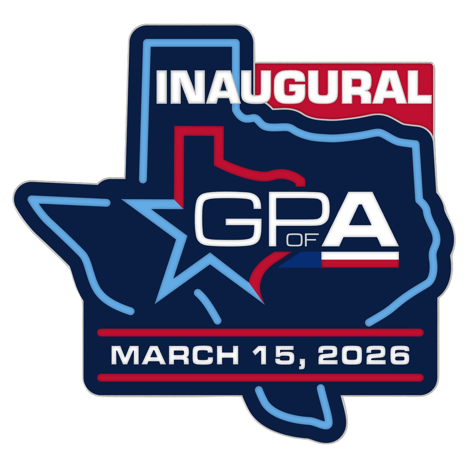 2026 Inaugural Arlington Grand Prix Event Hatpin - Front View