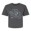 Ladies 2026 Inaugural Grand Prix of Arlington Cattleman Boxy Crop in Grey - Front View