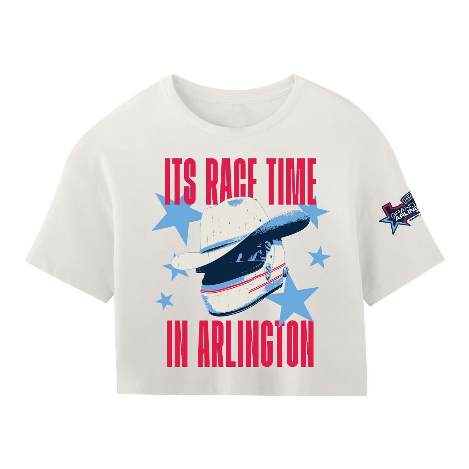 Java House Grand Prix of Arlington Ladies Crop in White - Front View