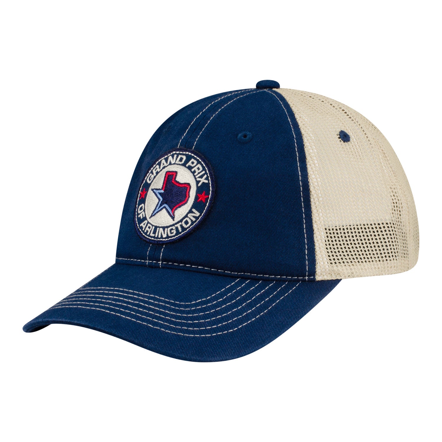 2026 Inaugural Arlington Grand Prix Meshback Hat in Blue - Front Left View