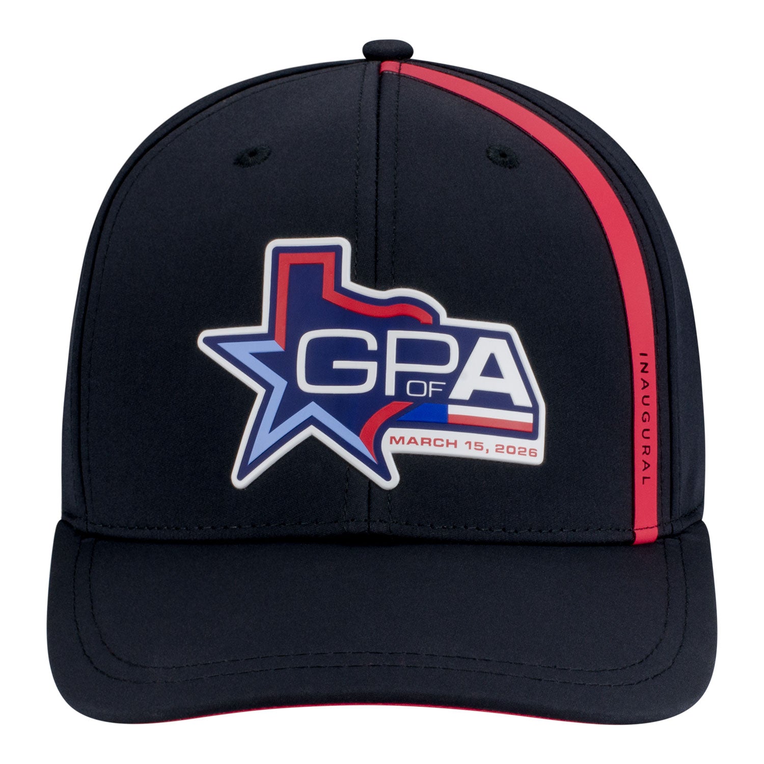 2026 Inaugural Arlington Grand Prix TPU Stripe Hat in Black - Front View