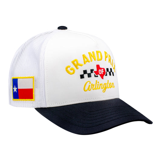 Grand Prix of Arlington HOOEY Meshback Hat in White - Front Right View