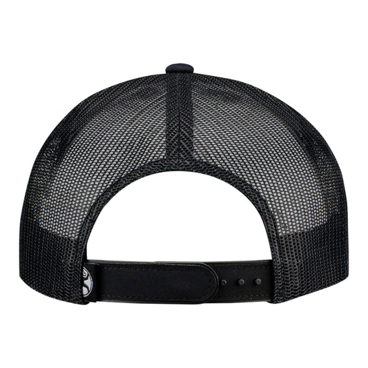 Grand Prix of Arlington HOOEY 7-Panel Hat in Black and White - Back View