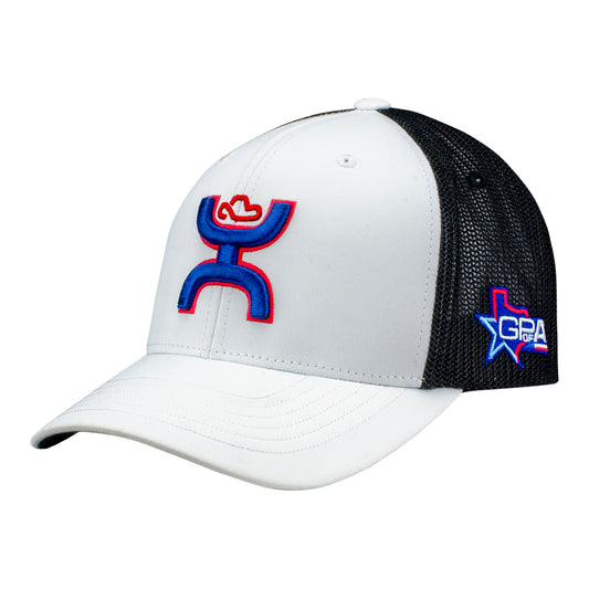 HOOEY Logo Grand Prix of Arlington Hat in White - Front Left View
