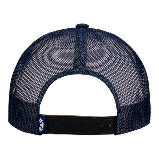Cowboys x GPA HOOEY Snapback Hat in White and Blue - Back View