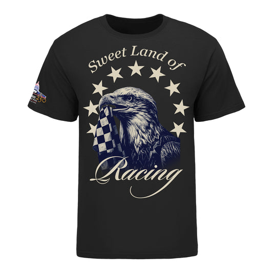 2026 Freedom 250 Grand Prix Racing T-Shirt in Black - Front View