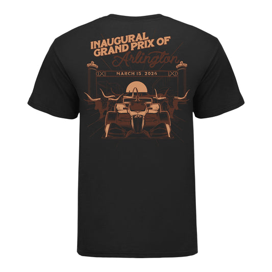 2026 Java House Grand Prix of Arlington Stockyards Shirt in Black - Back View
