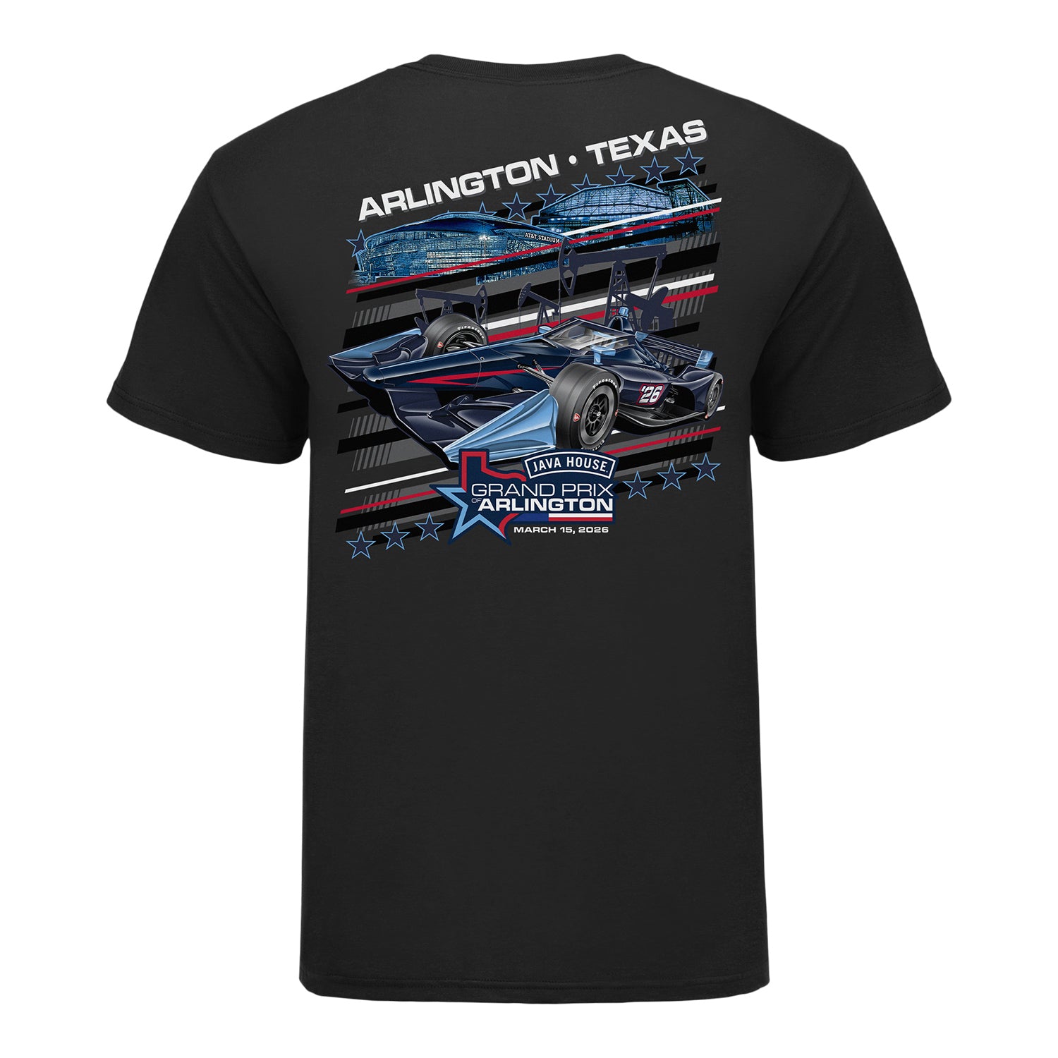 2026 Java House Grand Prix of Arlington Ghost Shirt in Black - Back VIew