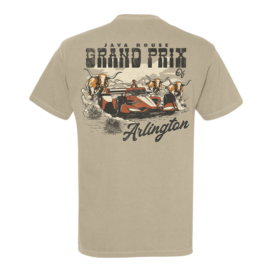 2027 Java House Grand Prix of Arlington Western T-Shirt in Brown - Back View
