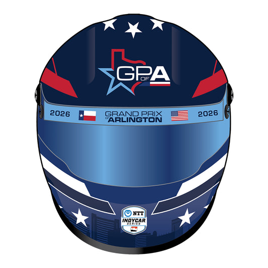 2026 Inaugural Grand Prix of Arlington Full-Size Helmet in Blue - Front View