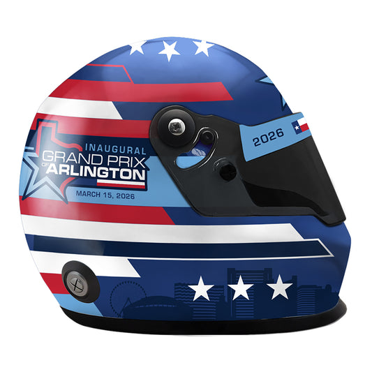 2026 Inaugural Grand Prix of Arlington Mini Helmet in Blue - Right Side View