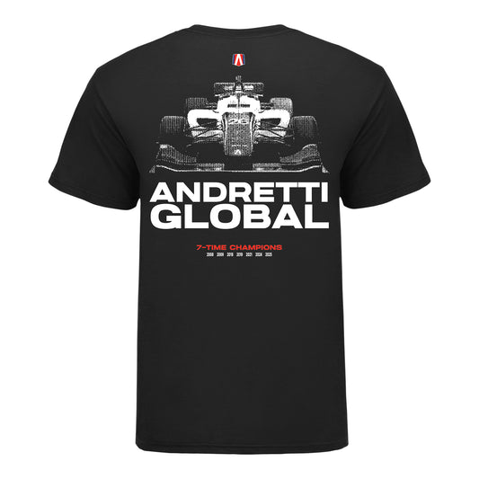 2026 Andretti Global INDY NXT T-Shirt in Black - Back View