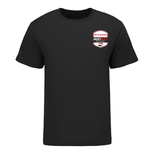 2026 Cusick Morgan Motorsports INDY NXT T-Shirt in black - Front View