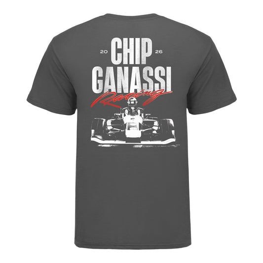 2026 Chip Ganassi Racing INDY NXT T-Shirt in Grey - Back View