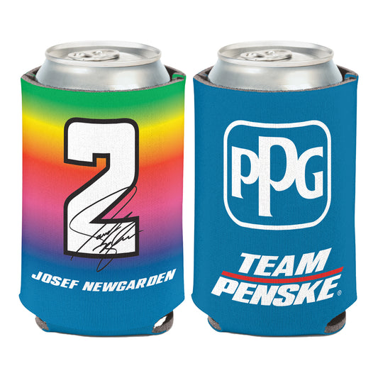 2024 Josef Newgarden Can Cooler - front & back view