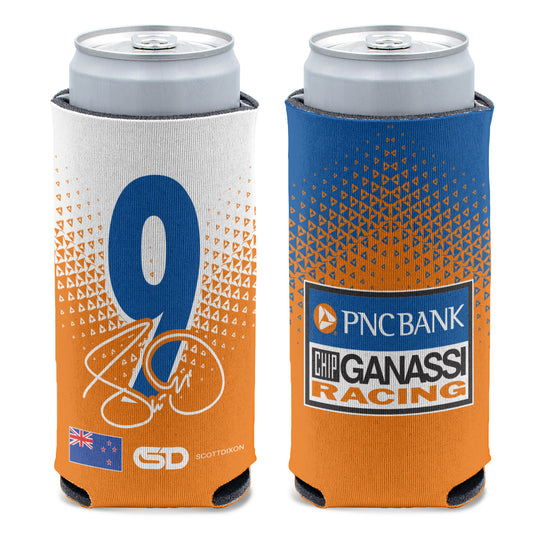 2025 Scott Dixon Slim Can Cooler - Front and Back View