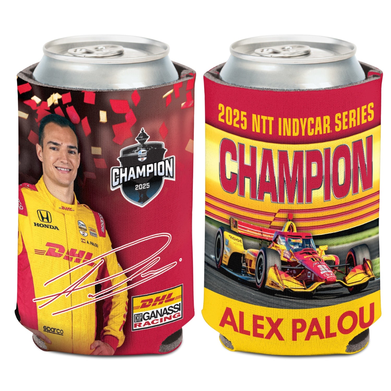 2025 NTT INDYCAR Champion Can Cooler 12oz - Front View