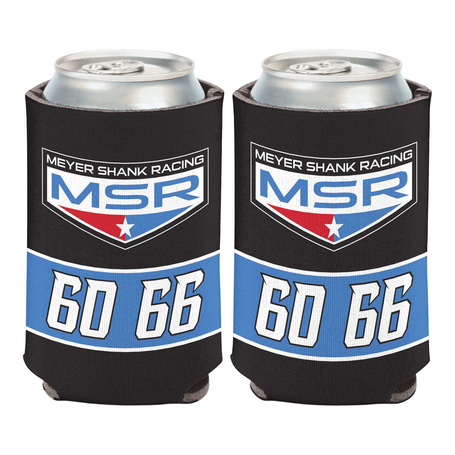 Meyer Shank Racing Can Cooler in Black - Front and Back View