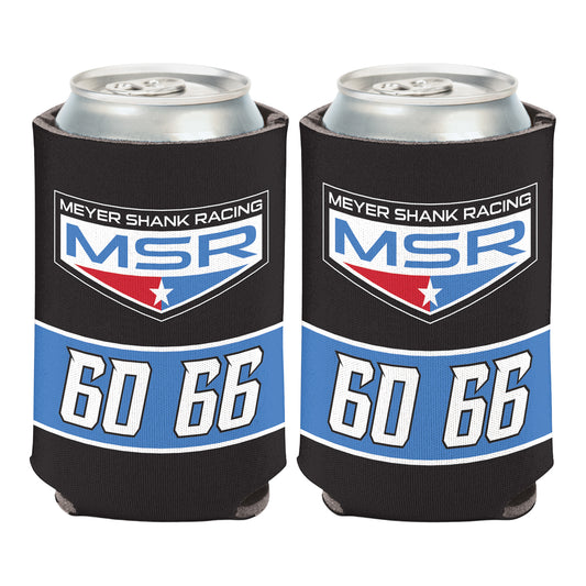 Meyer Shank Racing Can Cooler in Black - Front and Back View