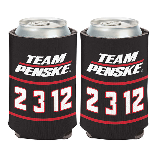 Team Penske Can Cooler in Black - Front View
