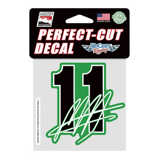 2023 Marcus Armstrong Perfect Cut Decal in black and green, front view