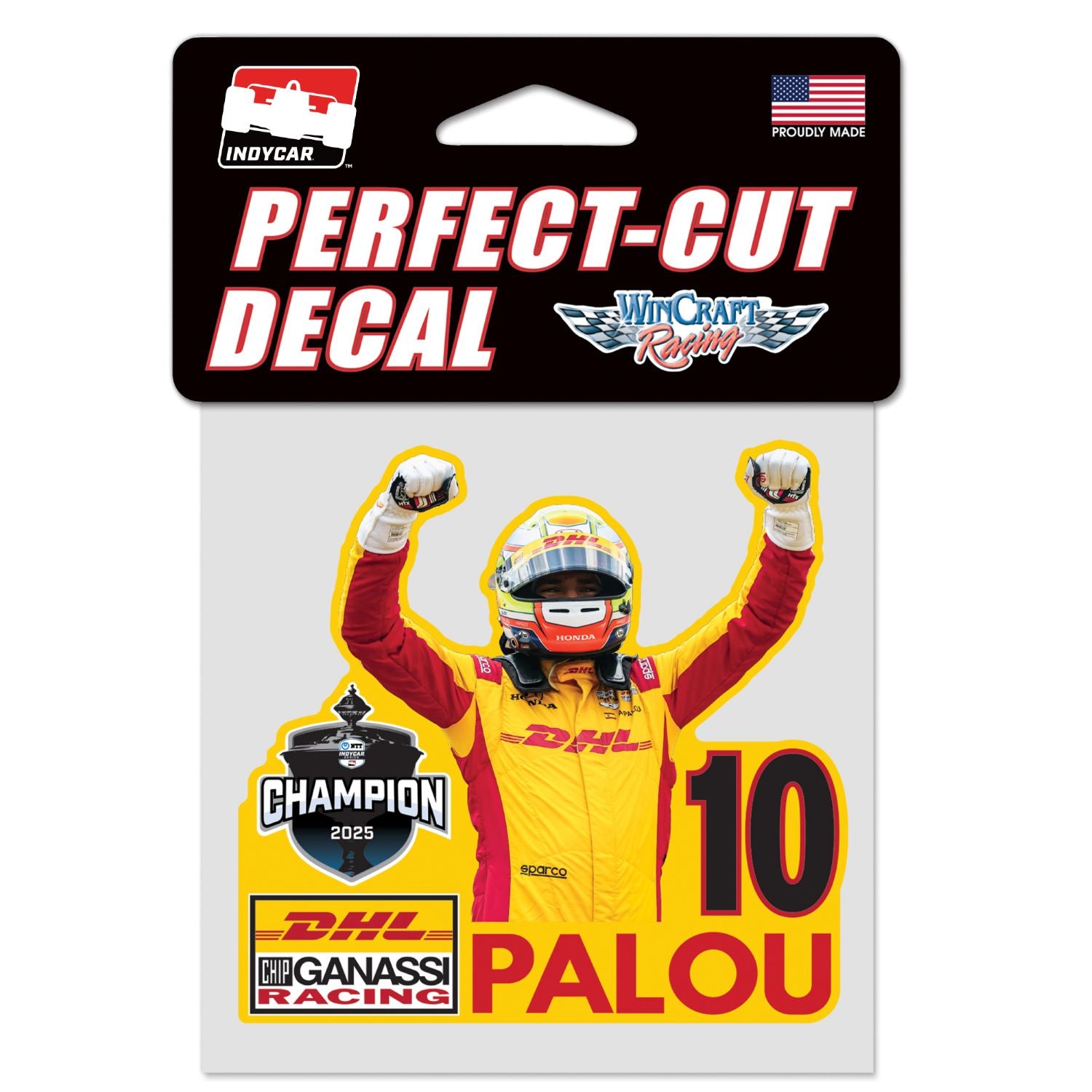 2025 NTT INDYCAR Champion Perfect Cut Decal - Front View