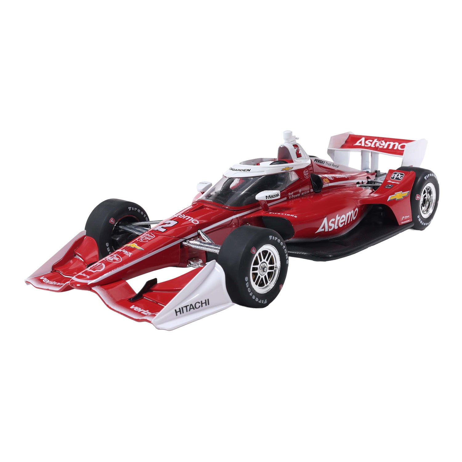 2026 Josef Newgarden Astemo Diecast- 1:18 - in Red - Front Left View