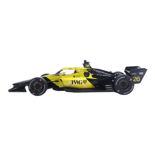 2026 Will Power TWG Diecast- 1:18 in yellow - side view