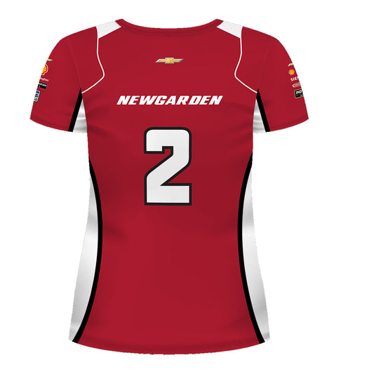 2026 Josef Newgarden Astemo Ladies Jersey in Red - Back View