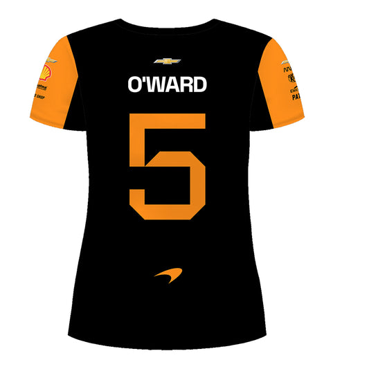 2026 Ladies Pato O'Ward McLaren Jersey in orange - Back View