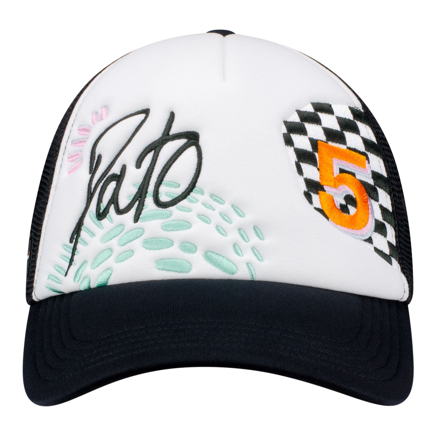2026 Pato O'Ward Trucker Hat in White - Front view
