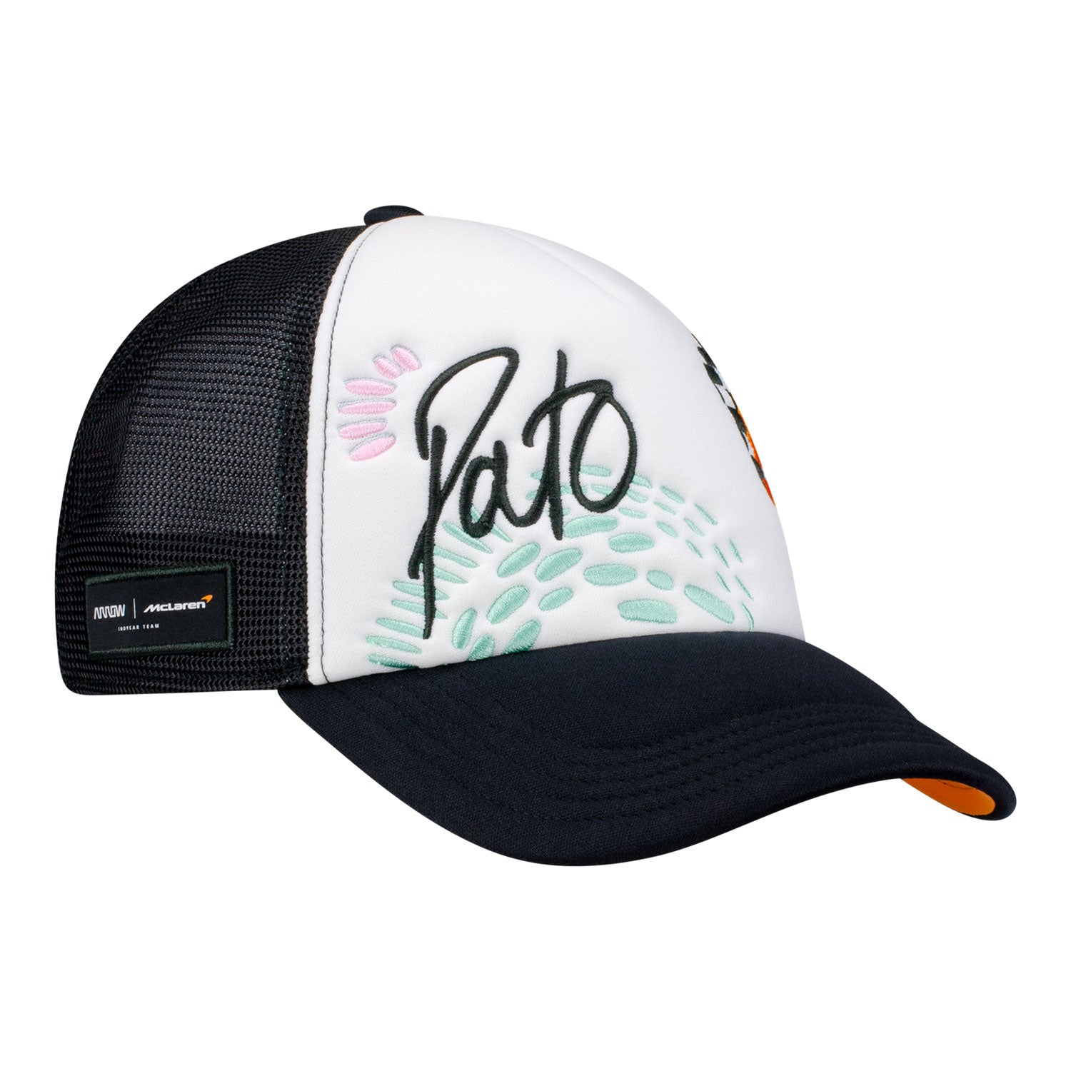 2026 Pato O'Ward Trucker Hat in White - Front Right View