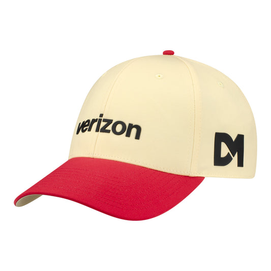 2026 David Malukas Verizon Hat in White and Red - Front Left View