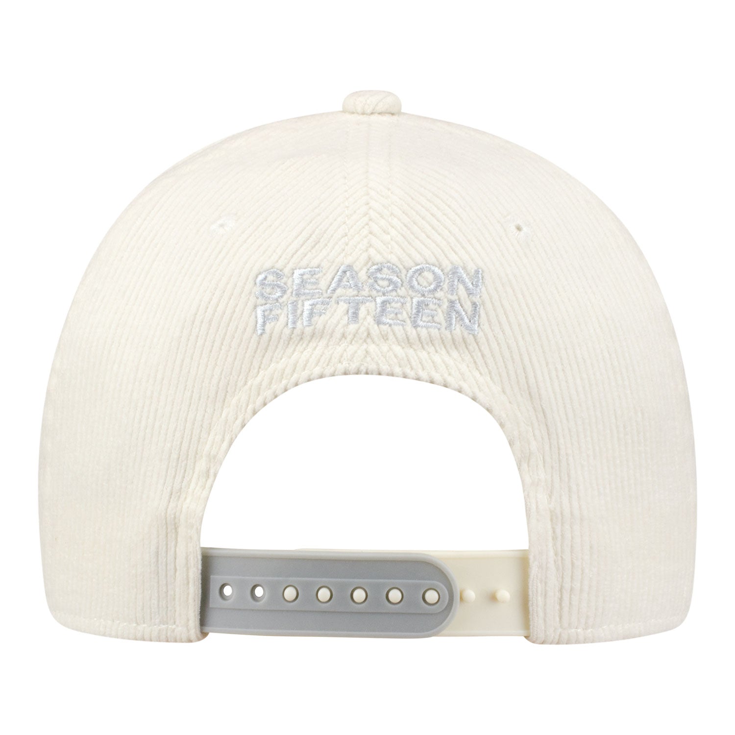 2026 ECR Corduroy Season Fifteen Hat in White - back View