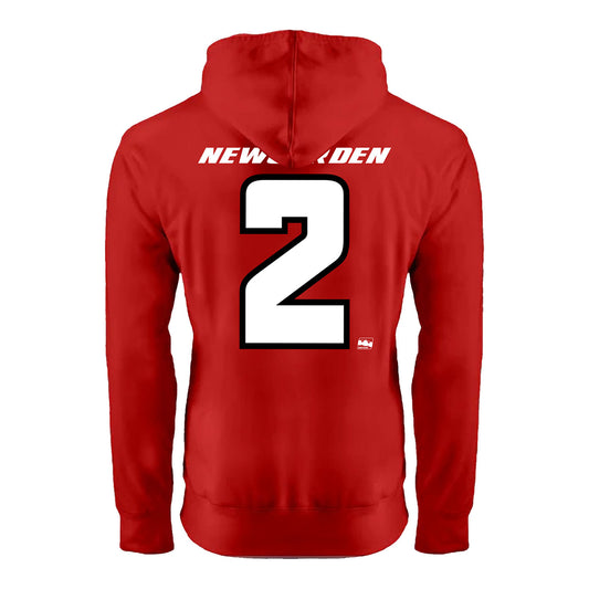 Josef Newgarden 2026 Uniform Hoodie in Red - Back View